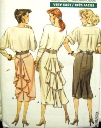 5955 EZ STRT SKIRT LENGTHS,BACK FLOUNCE OVERLAY PATTERN 6-10