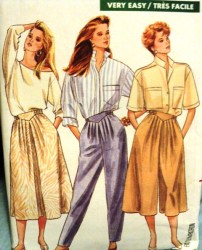5957 TAPER PANTS, WIDE LEG CULOTTES, LONG SKIRT EZ PATTERN 14-24
