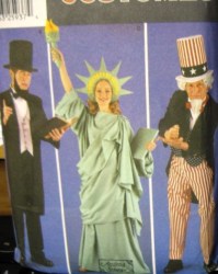 5983 PATRIOTIC LADY LIBERTY, UNCLE SAM, ABE PATTERN XS-XL