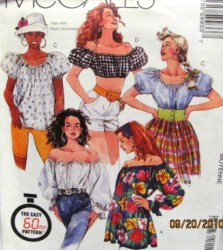 5993 MCCALLS 60 MIN REAL SS-LS PEASANT TOPS, 3 LENGTHS PATTERN LARGE 18-20 OR MEDIUM