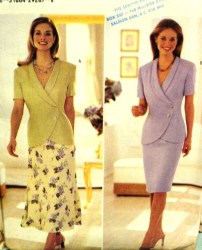 5998 SS ASYMMETRIC TOP,LONG A-LINE-STRT SKIRT PATTERN 8-24 3 SZ