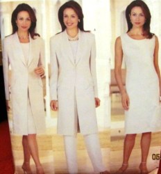 6001 LONG A-JACKET,TOP,SLVLSS DRESS,PANTS PATTERN 8-24