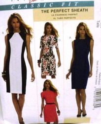 6028 McCalls PERFECTO FIT SHEATH DRESS SLVS OR NOT PATTERN 8-14,16-22 choice uncut