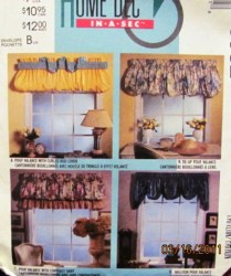 6032 MCCALLS  POUF VALANCE, TIE / CONTRAST SKIRT/ BALLOON WINDOW PATTERN
