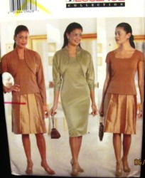 6074 EZ KNIT BOLERO JACKET,SS TOP,DRESS,SKIRT PATTERN 8-12,14-18