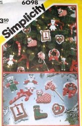 6098 XMAS BEAR, CAT, PILLOW, HORSE, STOCKING  ORNAMENTS PATTERN