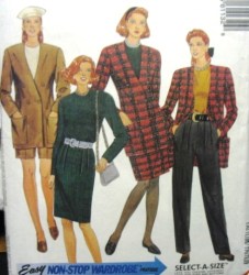 6113 2 BREASTED JACKET,TOP,SKIRT,BOTTOMS PATTERN 10-14