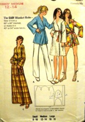 6125 EZ 70s BLANKET ROBE MINI-MAXI LENGTHS PATTERN 12,14