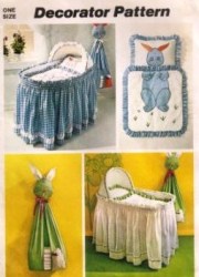 6134 BASINETTE,BASKET SKIRT,LINER,STACKER,COMFORTER 76 PATTERN