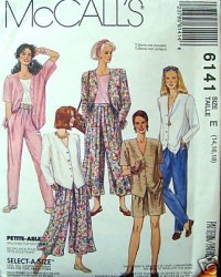 6141 CULOTTES 2 LENGTHS, TOPS, BOTTOMS PATTERN 10-14