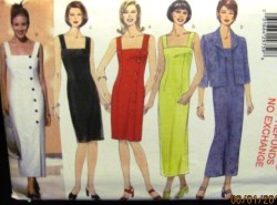 6142 SO EZ SHORTIE JACKET, STRAPPY DRESS LENGTHS PATTERN 14-18