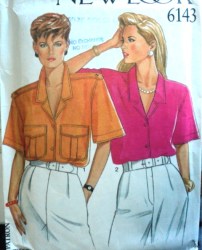 6143 NEW LOOK SS BOXY SHIRT POCKETS OR NOT PATTERN 8-18