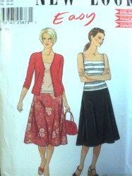 6158 NL EZ CAMI TOP,KNIT JACKET,FLARE SKIRT PATTERN 6-16