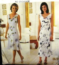 6159 EZ FLARE BIAS EMPIRE SLEEVELESS DRESS LENGTHS PATTERN 8-24