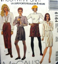 6164 1 HR WRAP SKIRT 3 LENGTHS PATTERN SMALL,XS