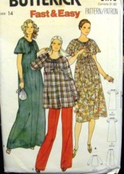 6192 MATERNITY DRESS LENGTHS, BELT,  TOP,PANTS EZ PATTERN 10, 14