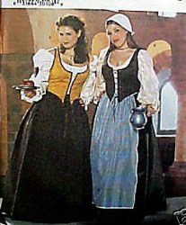 6198 RENN VEST, PEASANT TOP,  FLR SKIRT, CAP PATTERN  16w -20w