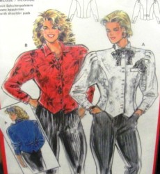 6202 BUTTON LS PANEL TRIM BLOUSES 86 PATTERN 8-20