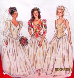 6209 BRIDES/MAID FLARE FLOOR SKIRT, TOP SLVS OR NOT PATTERN 8-18