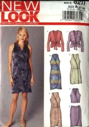 6211 NL JACKET,BELT,TOP,SHAPE SKIRT,DRESS PATTERN 8-18