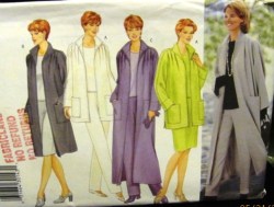 6213  BUTTERICK BOXY JACKET, LONG FLARE DUSTER, TOP, BOTTOMS PATTERN 14-24 2 SIZES