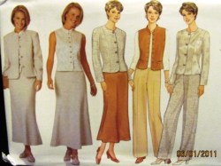6215 Butterick  EZ FIT JACKET, COLLAR VEST, BIAS A-SKIRT, PANTS PATTERN 8-24 3 sizes choice uncut