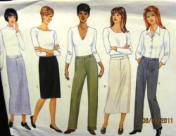 6218 EZ SKIRT 3 LENGTHS,TAPER PANTS CUFF OR NOT PATTERN 6-22