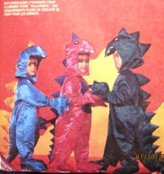 6219 MCCALLS KIDS PREHISTORIC DINOSAURS COSTUMES PATTERN 2-4, 5-6, 7-8