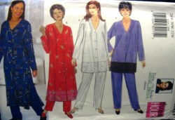 6224 EZ LOOSE TUNIC, DUSTER, PANTS PATTERN 16-20W,22-26W,28-32W