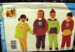 6228 6229 TELETUBBIES HOOD TOP PANTS JUMPER TRANSFER PATTERN 4-6