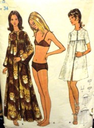 6232 70S 2 PC SDWIMSUIT,WOODSTOCK COVERUP LENGTHS PATTERN 12