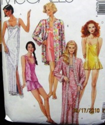 6242 MCCALLS  ROBE,  NIGHTGOWNS, CAMI, SHORTS, TEDDY PATTERN 10,12, or 14,16; or 18 20 CHOICE
