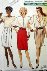 6248 RAISED WAIST TAPERED SKIRT LENGTHS 88 PATTERN 8-12