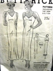 6270 1923 BUTTERICK LONG SLIP PCS MISSING PATTERN 18 36''B