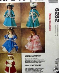 6282 MCCALLS 13'',14'' 16'' DOLL 1900 SKATER, BALLGOWN, SUIT, NIGHTWEAR PATTERN