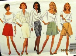 6287 BUTTERICK EZ SHORT SKIRT, SHORTS, OVERLAY PATTERN  6-12; 14-18 choice