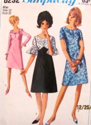 6292 1965 SS-LS EMPIRE A-DRESS PATTERN 12 32''