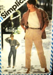 6320 1984 SLIM-TAPER YOKE PANTS LENGTHS PATTERN 12