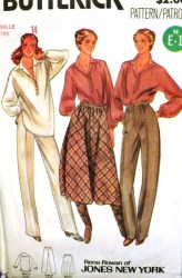 6327 70S ROWAN TUNIC TOP,BIAS FLARE LONG SKIRT,PANTS PATTERN 14