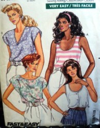 6341 1 YARD EASY SLEEVELESS/CAP SLV TOPS PATTERN 6-12