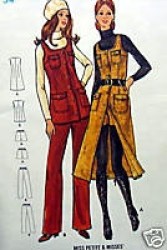 6378  Butterick POCKET JUMPER, TUNIC, PANTS, SHORTS 70s PATTERN 12 uncut