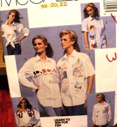 6380 BOXY LS-SS EZ TIE OR NOT SHIRTS PATTERN 8,10;12-14,20,22