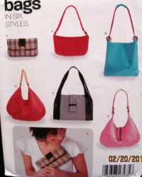 6397 NEW LOOK 6 HANDBAGS, CLUTCH, BIG AND LITTLE PURSES PATTERN