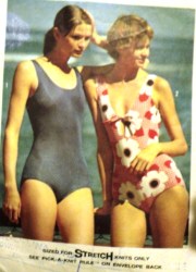 6403 JIFFY KNIT 1 PIECE BATHING SUITS STRETCH PATTERN 12 34