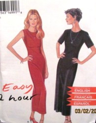6413 2 HR LONG SHEATH DRESS SHORT SLVS OR NOT KNIT PATTERN 8-18