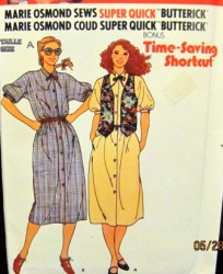 6421 Butterick REVERSIBLE VEST, LONG BUTTON DOWN DOLMAN DRESS PATTERN 6-10