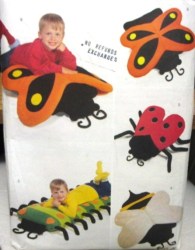 6429 LADYBUG CATERPILLAR BUG FLEECE PILLOW COVER PATTERN