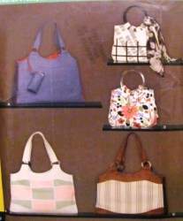 6453 NEW LOOK FASHIONABLE HANDLE BAGS/ TOTES, SCARF PATTERN NEW