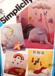 6480 SIMPLICITY RAINBOW BRITE, HEART, STARS, CIRCUS, MUSIC MOBILES 2 PATTERNS