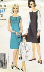 6504 YOKE A-DRESS JUMPER SLEEVES OR NOT,BLOUSE 60S PATTERN 16